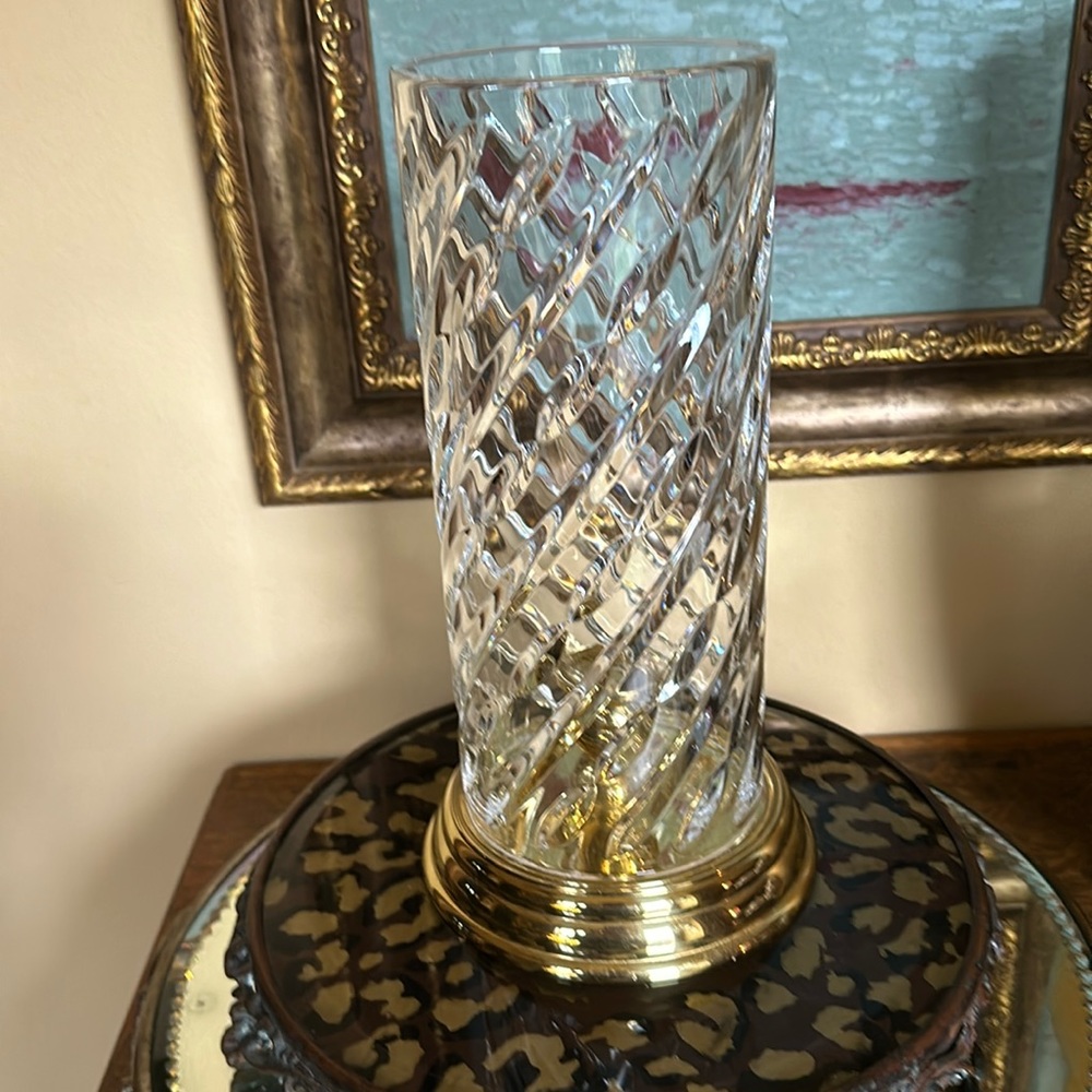 Waterford Crystal hurricane style candleholder